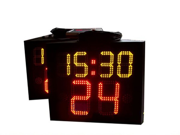 三面籃球24秒計時器帶14秒比賽時間可調GX-XT324